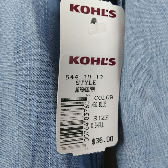 NWT Chambray Top Perfect Shirt Denim Button-Down - Picture 5 of 8